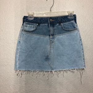 PacSun Mixed Wash Denim Mini Skirt